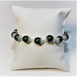 Natural Green Jades Gemstone Beads Bracelet