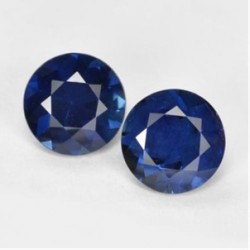 Diamond-cut Blue Sapphire
